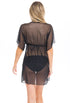 V-NECK DOLMAN SLEEVES TUNIC - POWER MESH